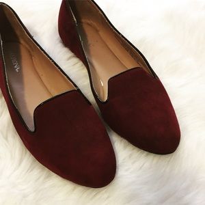 Oxblood Pointed Loafers